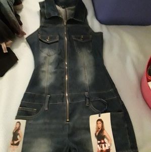 VIP Brand Denim Romper
